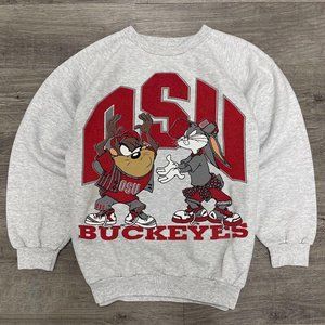 Vintage NCAA Ohio State Buckeyes Looney Tunes Sweatshirt, Ohio State University